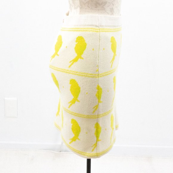 For Love & Lemons Knitz S Bird Parrot Print Mini Skirt Spring Summer Neon Island - Picture 10 of 14